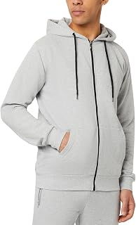 FM London, Felpa da Uomo con Cappuccio e Zip e Fodera in Pile