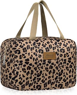 Aucuu Toiletry Bag, Large Full Size Toiletry Bag, Travel Hand-Held Make up Wash Bags, Portable Waterproof Toile-Try Kit, Bathroom Storage Case, Cosmetic Organizer for Travel, Camping for Women Girl