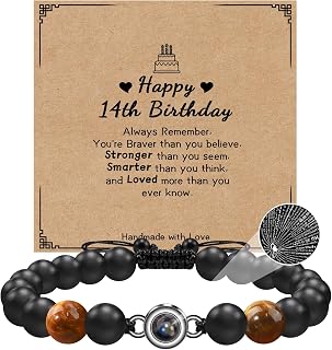 GBTBYS Happy Birthday Bracelet Gifts for 10-16 Year Old Boys | I Love You in 100 Languages Bracelets Gifts Ideas for Age 10 to 16 Son Grandson Nephew