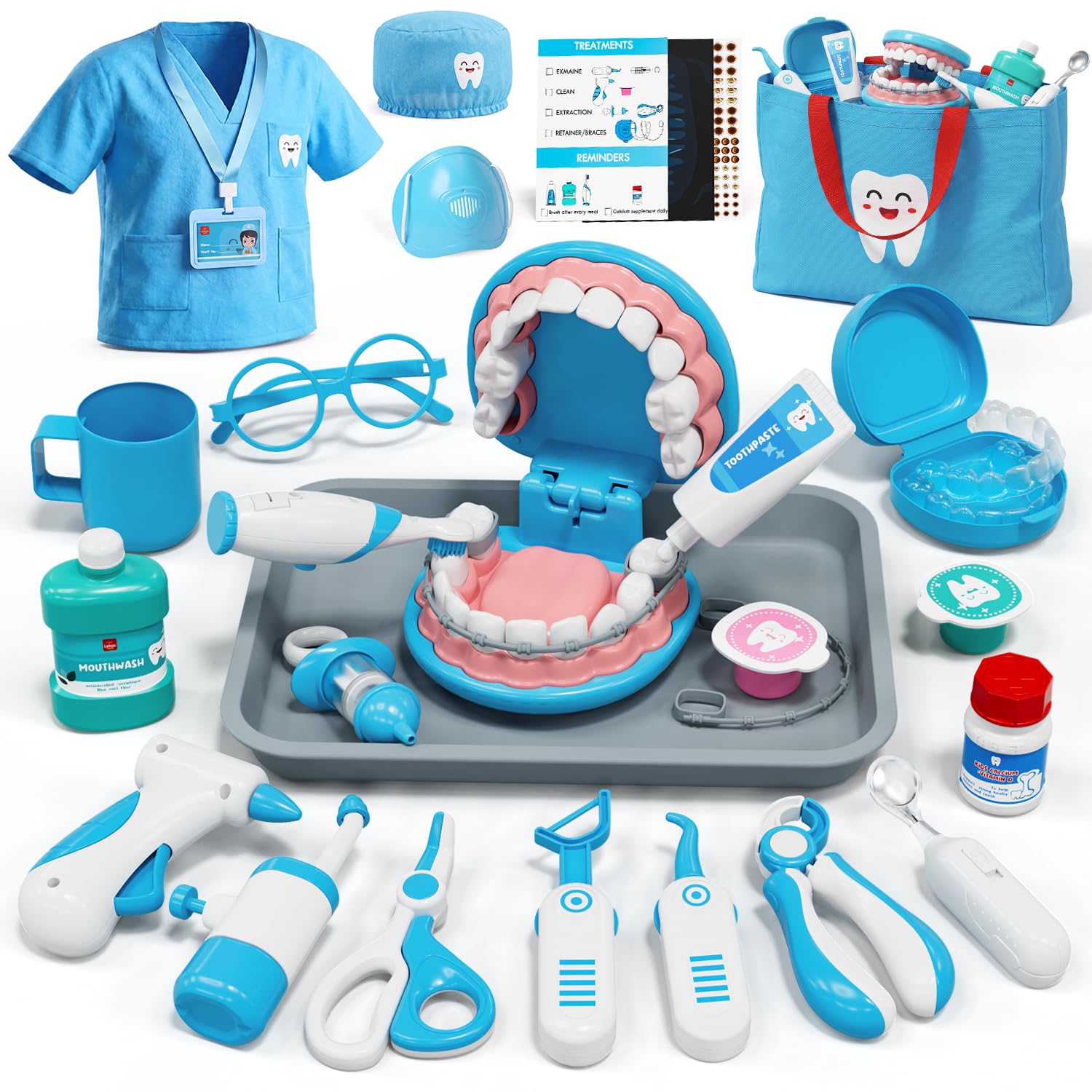 Lehoo Castle Doctor Kit Kids, Dentist Kit for Kids 3-8, Toddler Medical Toy | 31