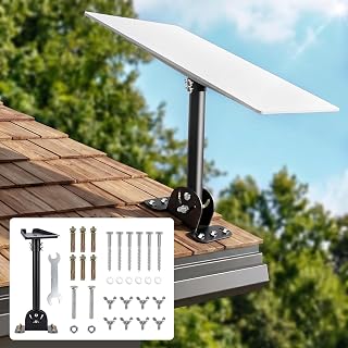 Starlink Mount for Standard 4/4X/Gen 3, Starlink Roof/Wall Mount Kit | Heavy-Duty Starlink Mounting Kit with Full Package Accessories – Wind-Resistant, Easy to Install
