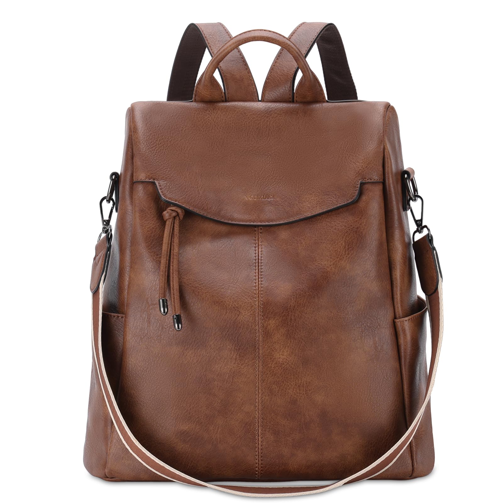 VX VONXURY Backpack Purse for Women PU Leather Anti-Theft Backpack With Detachab