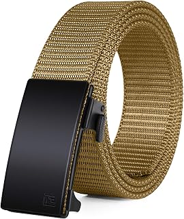 Fairwin Tactical Belt Military Style Webbing Rigger Belt Lightweight Heavy Duty Metal Buckle