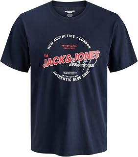 JACK & JONES Jjelogo SS O-Neck 2 col Ss26 SN Jjelogo SS O-Neck 2 col Ss26 SN Men's Tee (Pack of 1)
