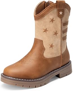 DREAM PAIRS Boys Cowboy Boots Western Boots