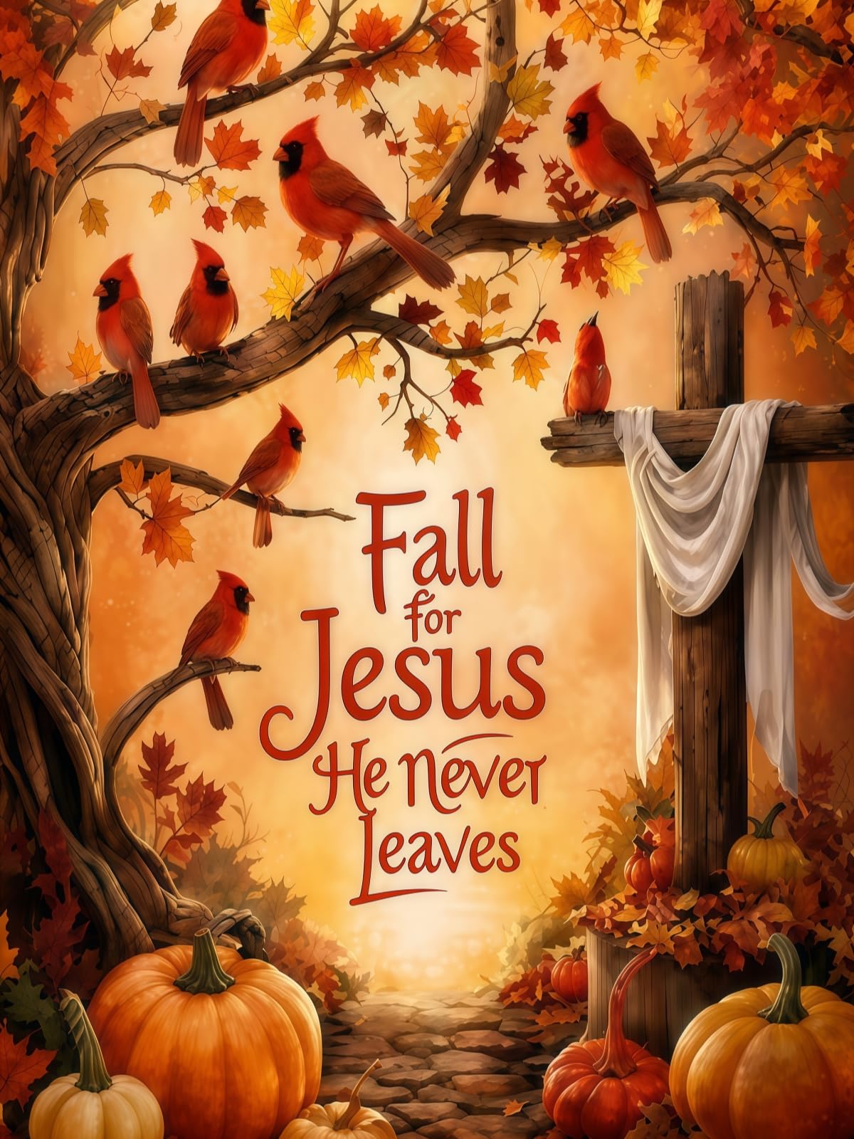 XSJDBYYQ Fall for Jesus Diamond Art Kits for Adults, 5D Diamond Painting