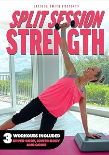 Split Session Strength DVD: 3 At Home Dumbbell Workouts Included - Upper Body, Lower Body and Core Resistance Training with Jessica Smith