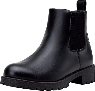 Vepose Women's Chelsea Ankle Boots Pull-On Low Heel Booties 9607