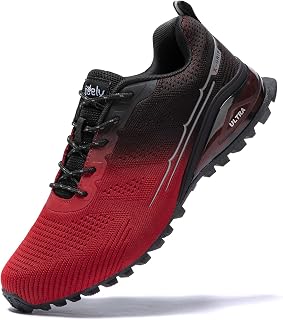 Kricely Men’s Trail Running Shoes, Lightweight, Breathable Hiking Boots, Non-Slip Running Shoes, Outdoor Fitness and Road Running Shoes
