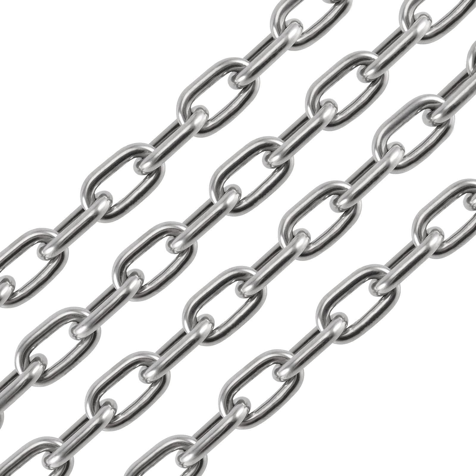 1/4 Inch x 13ft 304 Stainless Steel Coil Chain, 6mm x 4mThick Proof Coil Chain, 