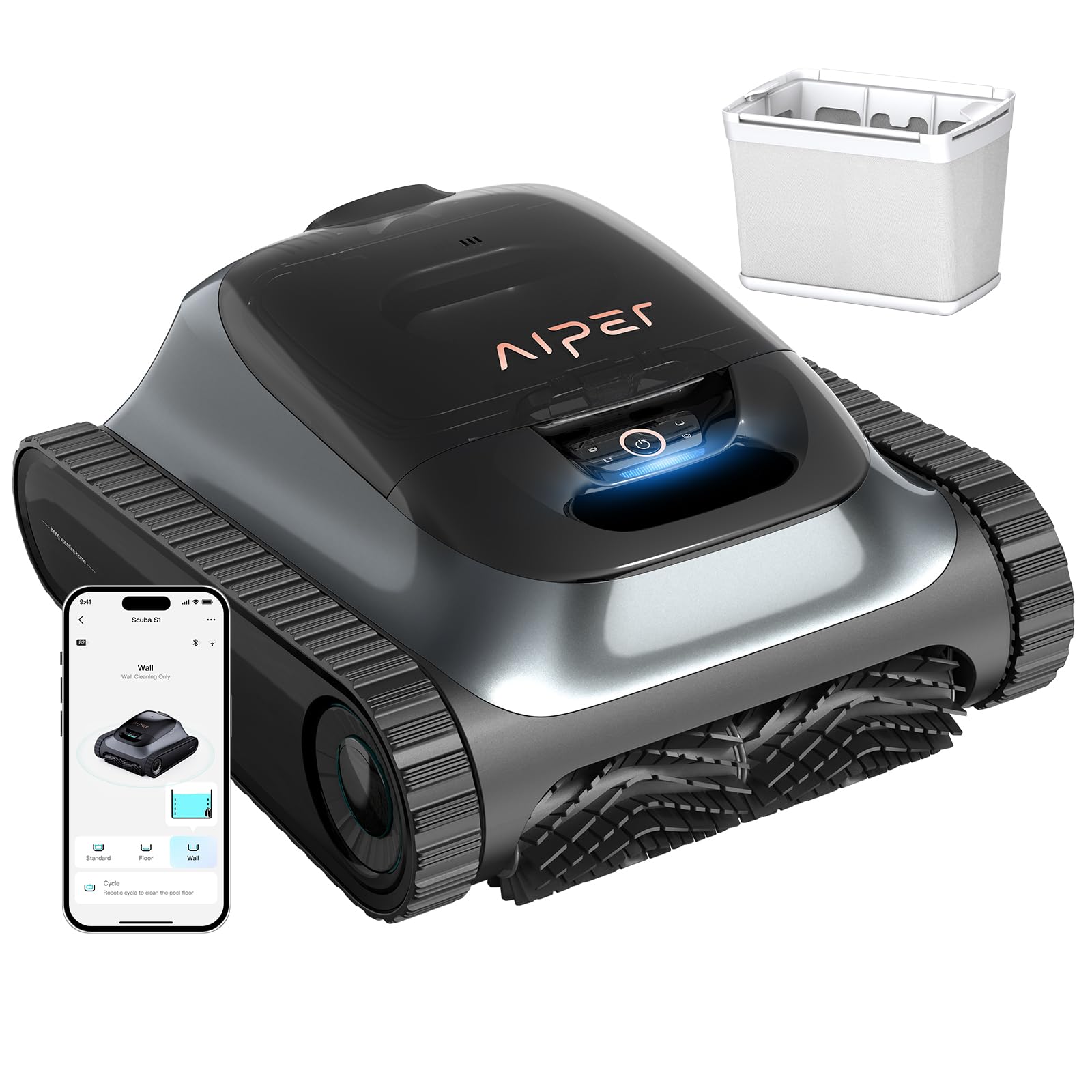 (2026 Upgrade) （Renewed） Aiper Scuba S1 Robotic Pool Cleaner, Weekly Custom Clea
