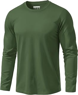 EKLENTSON Men's Long Sleeve Cotton T Shirt Moisture Wicking Basic Tee