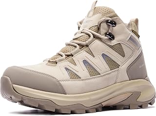 Queday Womens Waterproof Non Slip Hiking Boots Backpacking Shoes
