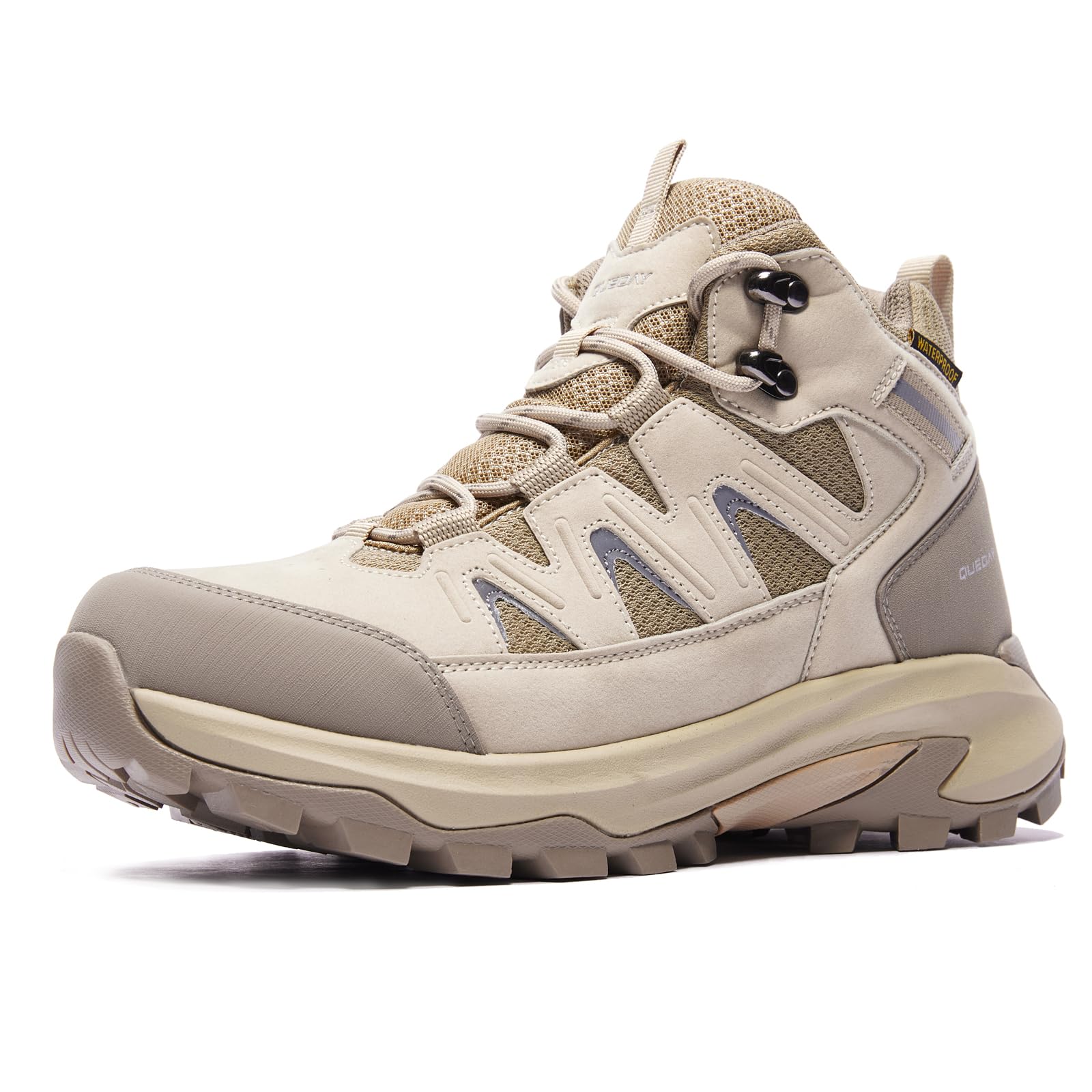 Queday Womens Waterproof Non Slip Hiking Boots Backpacking Shoes