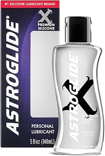 ASTROGLIDE Silicone Lubricant, X Premium Waterproof & Long-Lasting, 5 Fl Oz | Premium silicone long-lasting lubricant. Hyper-slick formula works in and out of water. Hypoallergenic, non-irritating.