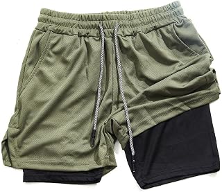 Men's Running Shorts Breathable Lightweight Sports Training Shorts with Pockets