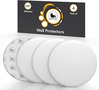 ProStoppr® Door Stoppers - Large 3.15" (4 Pack) - Strong Adhesive Backing | Quiet & Shock Absorbing Silicone Door Stoppers for Walls - Door Knob Wall Protector - Door Stop Bumper - Prevent Wall Damage
