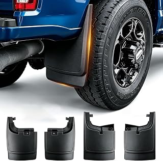 Sunsdrew Mud Flaps for 2017-2026 Ford F250/F350 Accessories | 4PCS Front &amp; Rear Splash Guards - No-Drilling All Weather Exterior Mud Guards(Not for with Fender Flares)