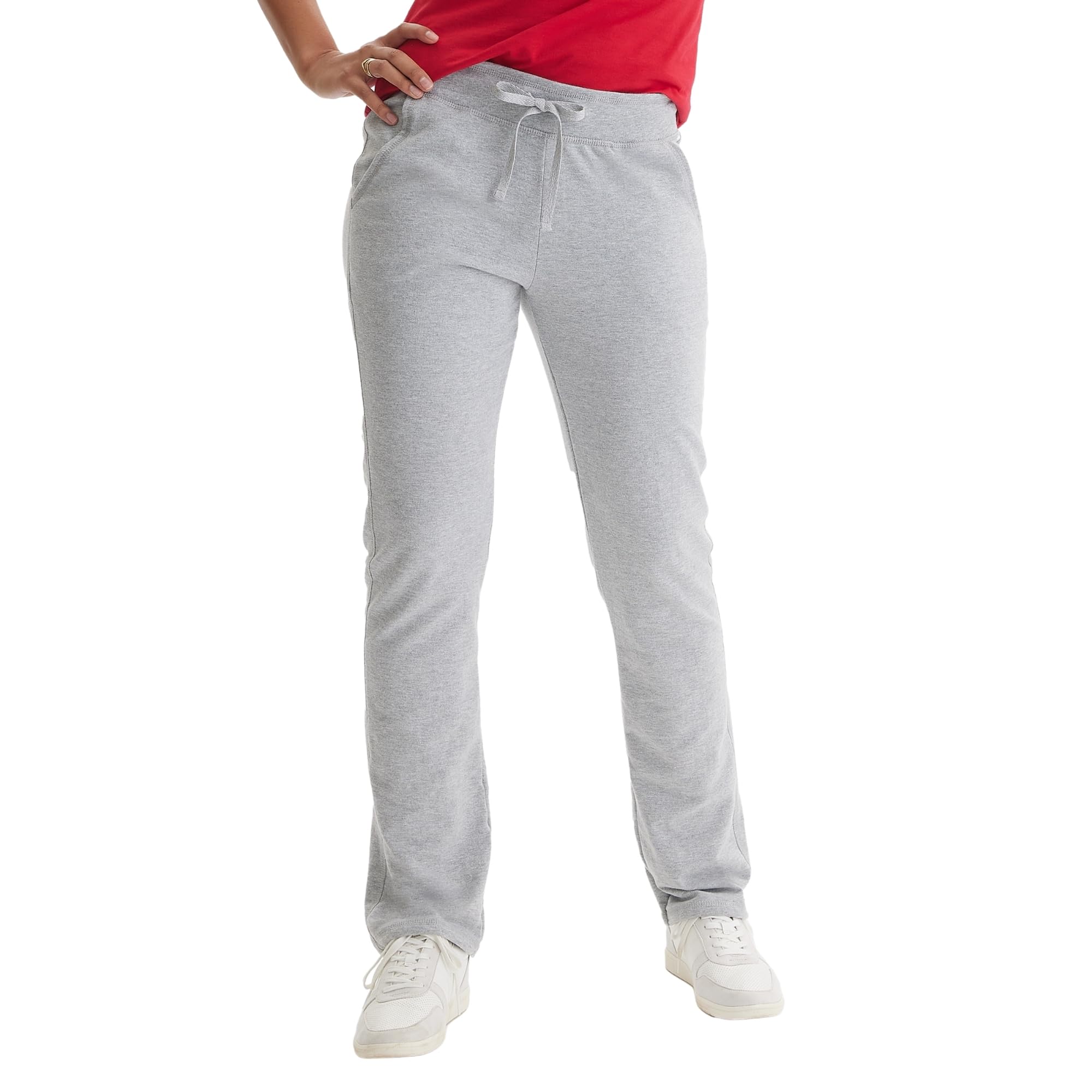 Hanes Women's French Terry Pants, Pocket Lounge Pants for Women, Lighter-Than-Fl