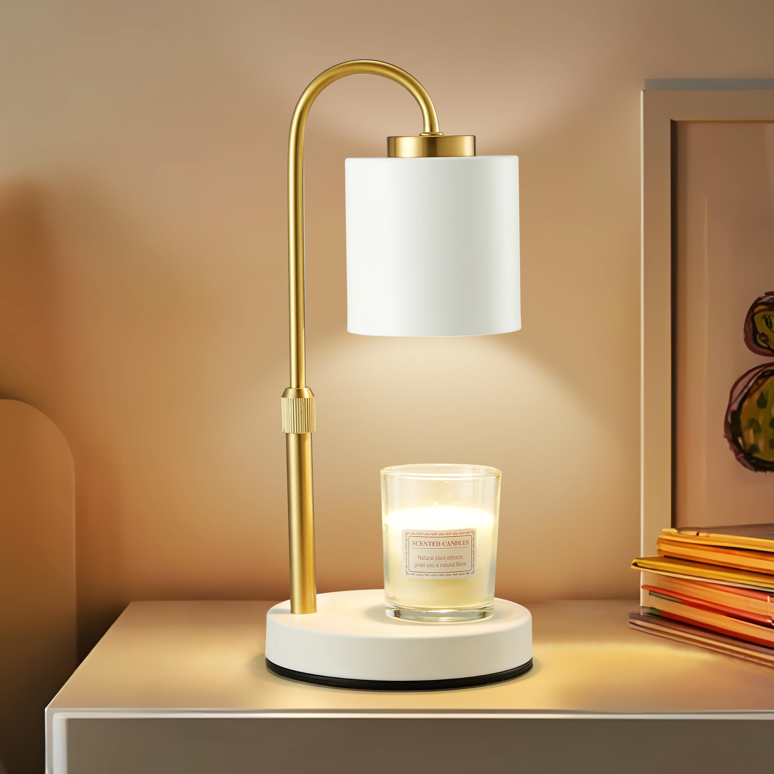 CASTLELIFE Candle Warmer Lamp with Timer & Dimmer, Height Adjustable Electric Wa