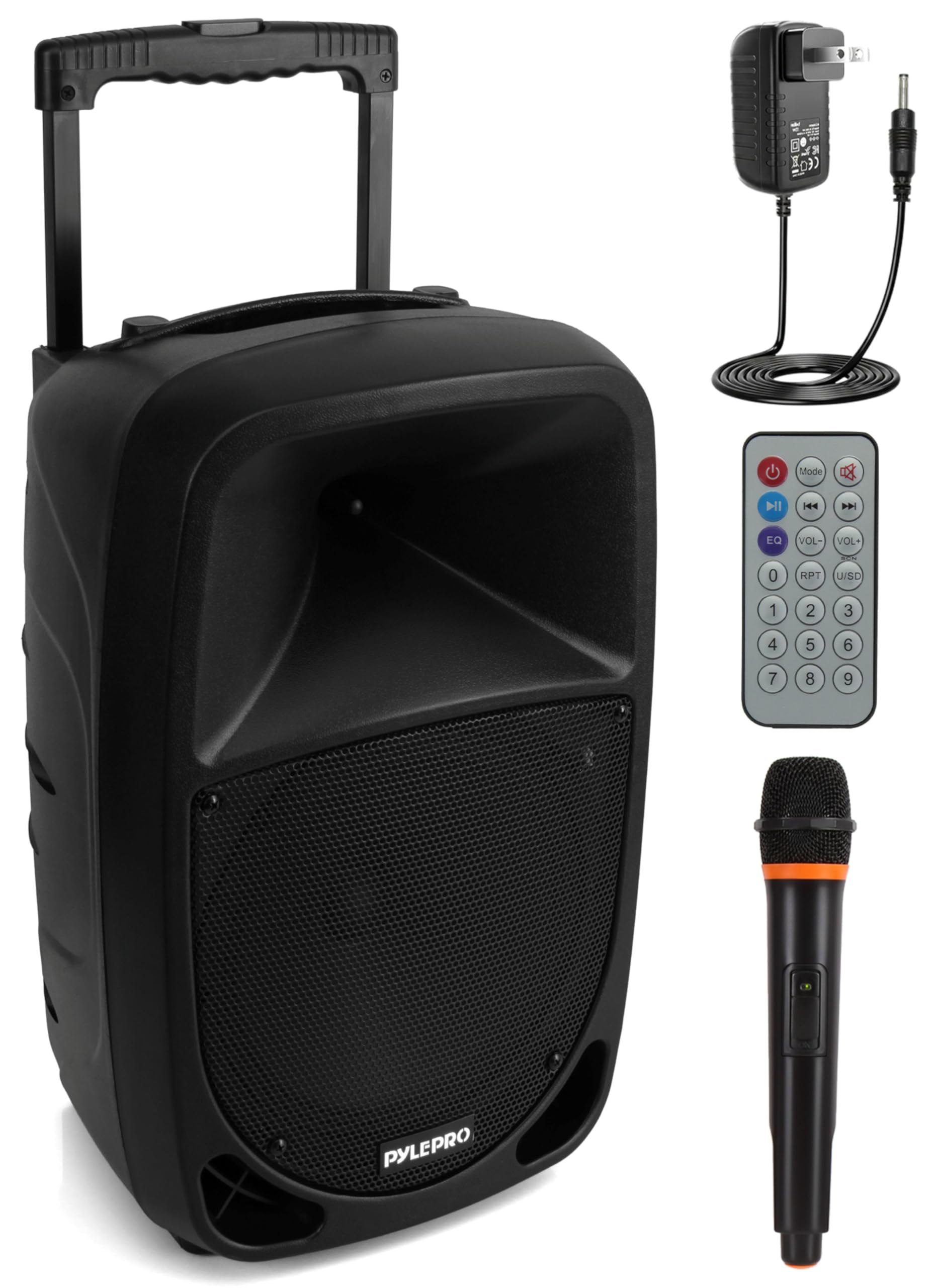 Pyle PSBT105A - 1000W Portable Bluetooth PA Speaker, 10'' Subwoofer, UHF Wireles
