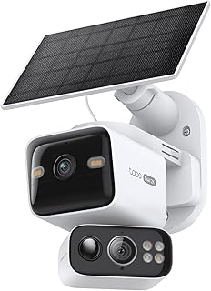 Tapo 2K Dual Lens Pan/Tilt Security Battery Camera w/Solar, C645D KIT | 165° Wide-Angle + 6mm Telephoto, Free Person/Vehicle Detection, 360° Pan, SD/Cloud Storage, Works w/Alexa & Google