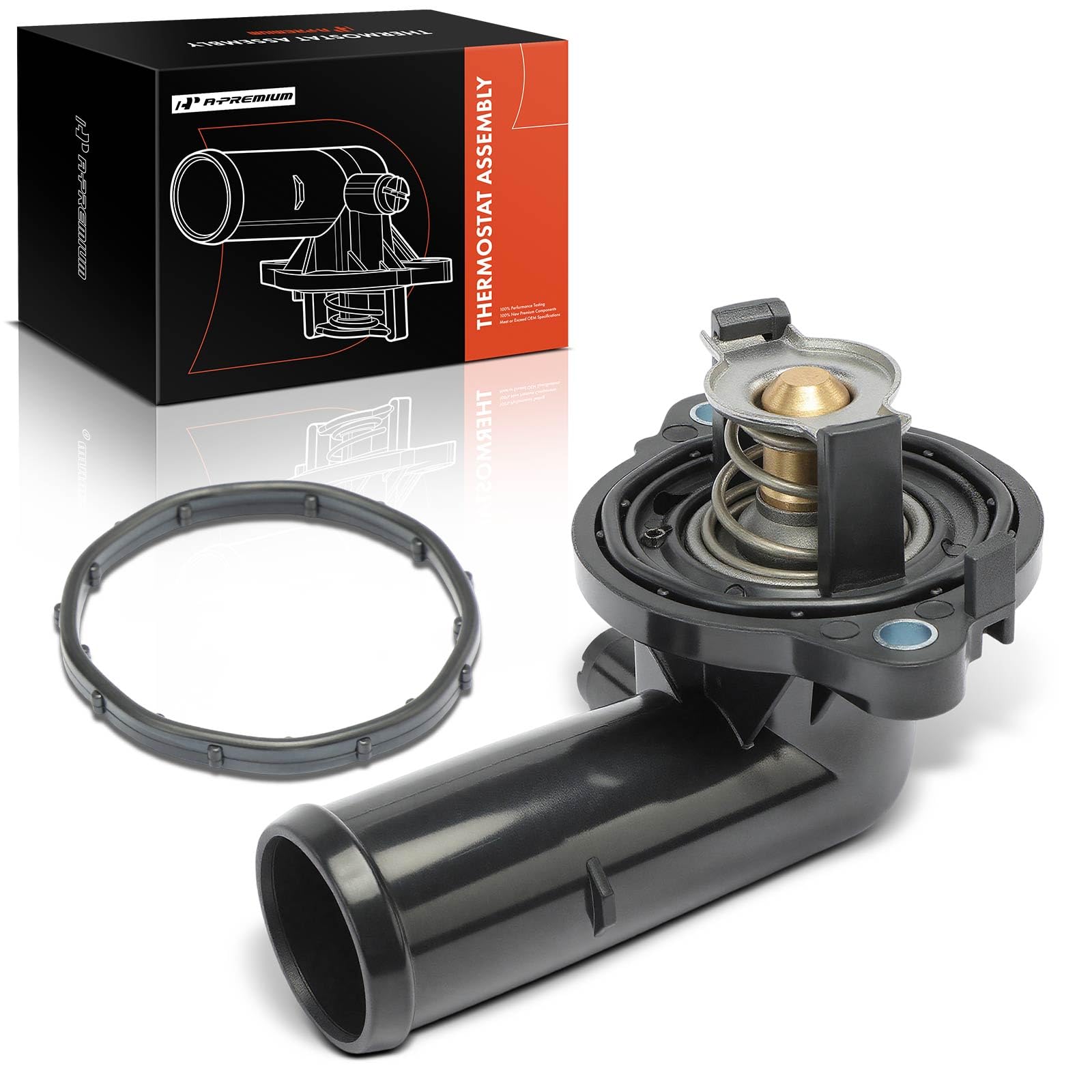A-Premium Engine Coolant Thermostat Housing Assembly with Seal | Compatible with