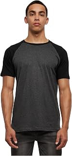 URBAN CLASSICS RAGLAN Men's Cotton Regular Length Casual Loose Short Sleeve T-Shirt S-5XL