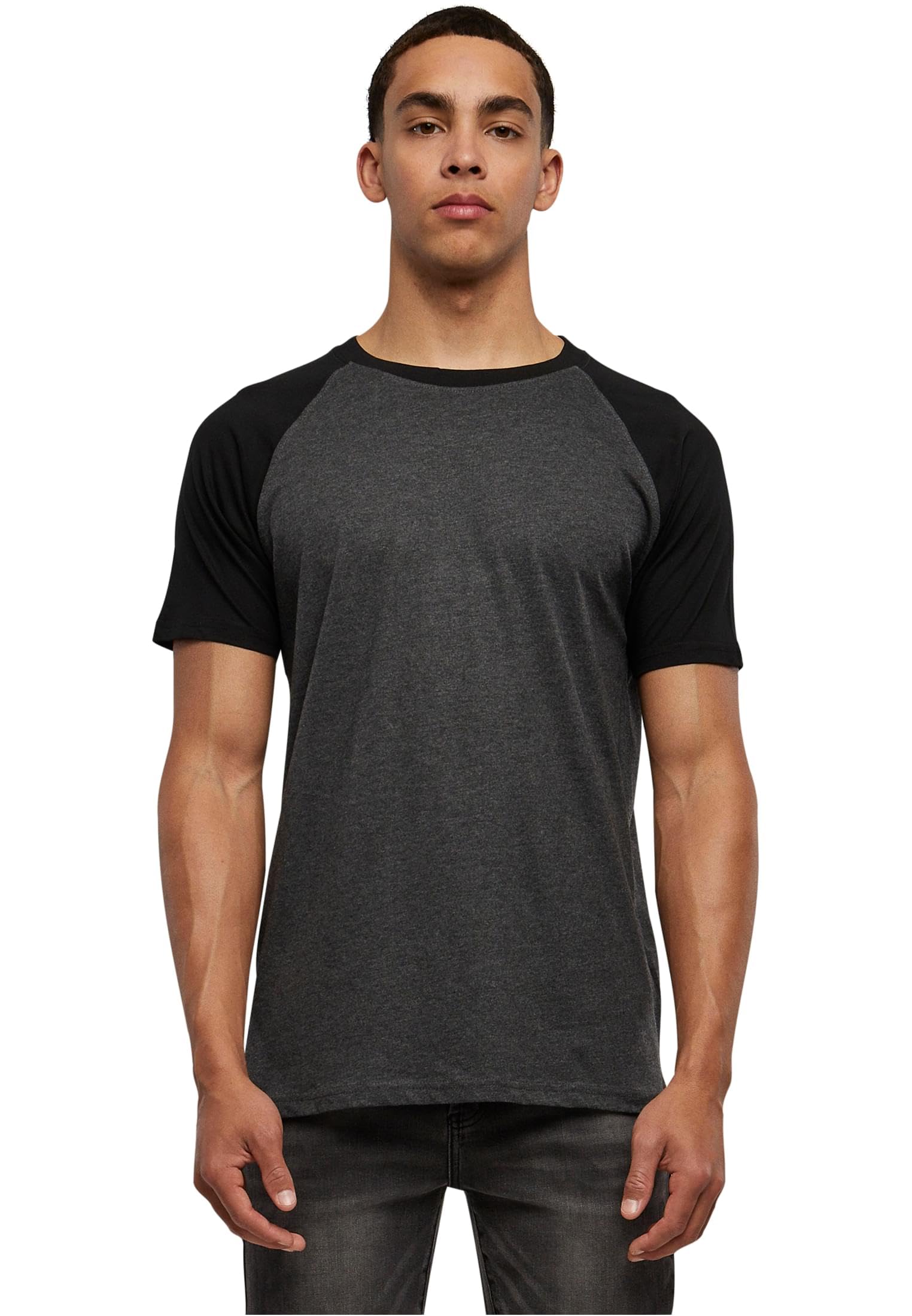 URBAN CLASSICS RAGLAN Men's Cotton Regular Length Casual Loose Short Sleeve T-Sh