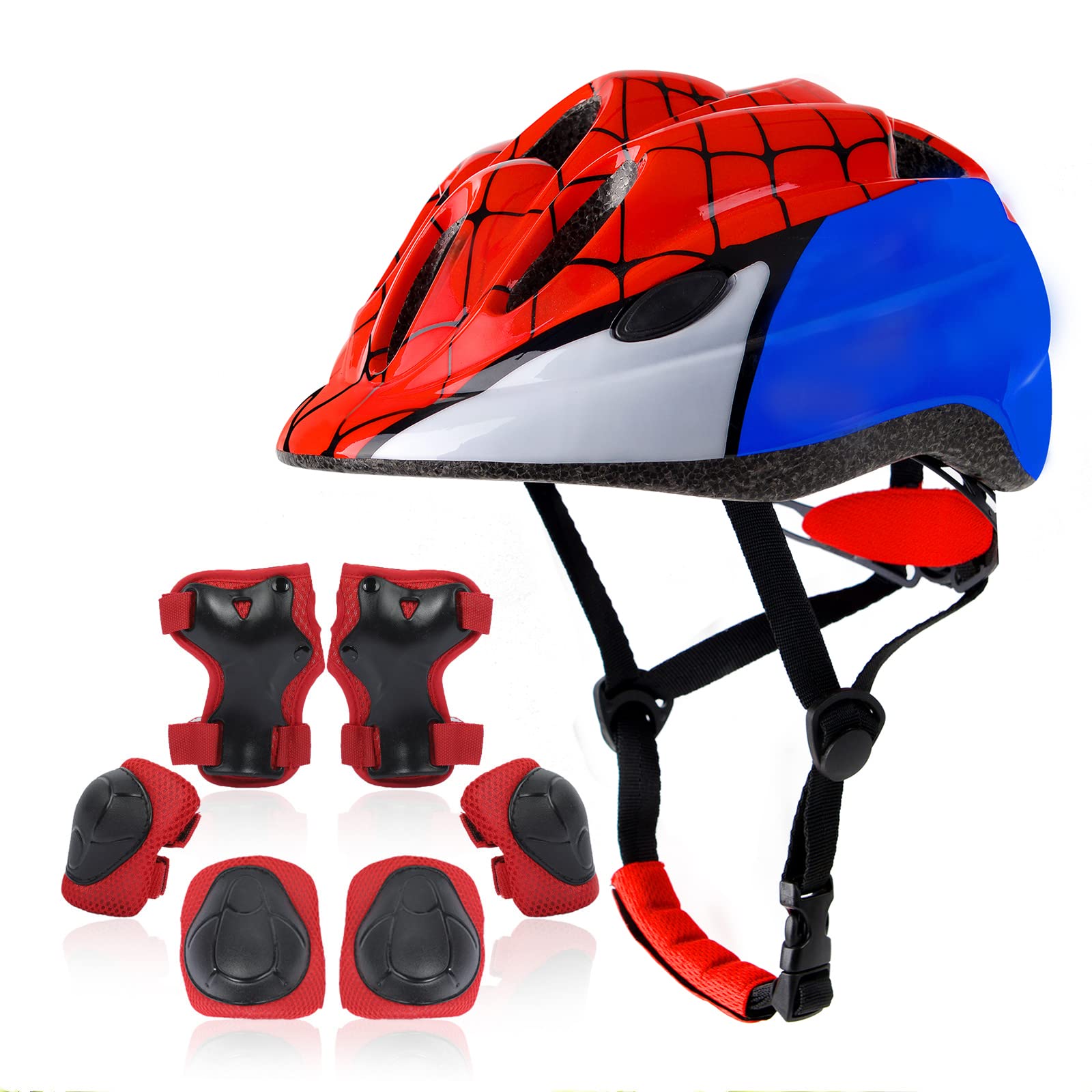 Atphfety Kids Bike Helmet Set for Toddler Boys Girls Age 3-5-8 | Helmet with Kne