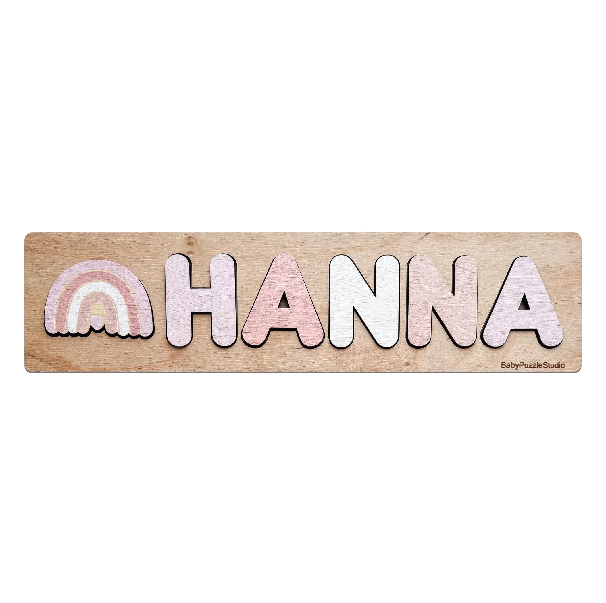 Wooden toys for toddlers 1-3 Personalized Name Puzzles for Baby Girl and Little 