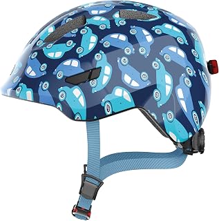 ABUS Smiley 3.0 LED Children's Helmet, Bicycle Helmet for Toddlers with Deep Fit, Child-Friendly Designs, Space for Pigtail, Unisex