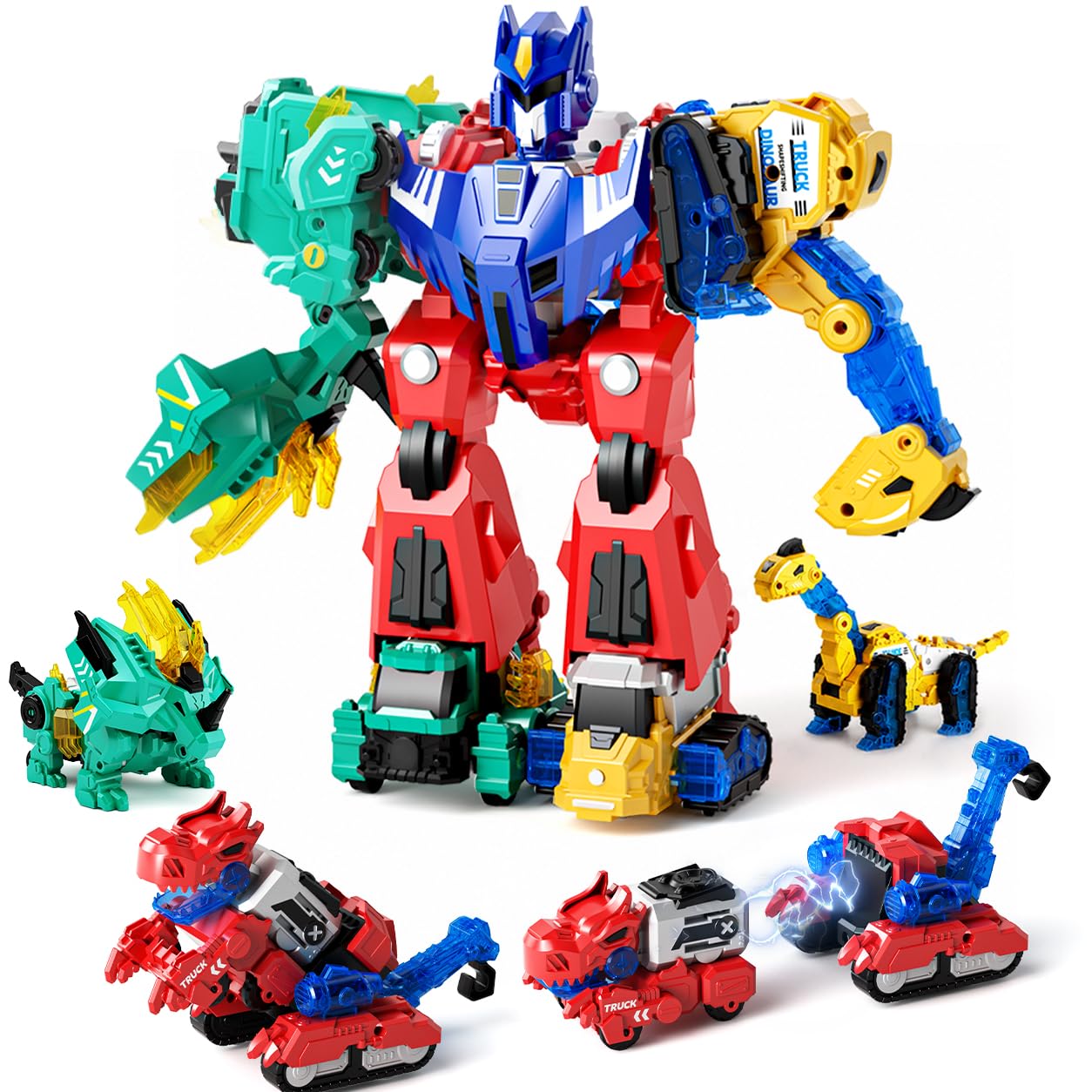 Dimoarch Magnetic Dinosaur Transforming Robot Toys for Boys | 6-in-1 Dinosaur To