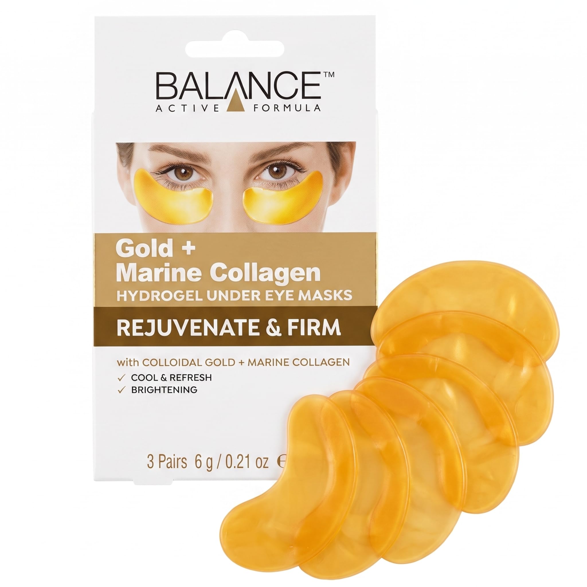 Balance Active Formula Gold & Marine Collagen Hydrogel Under Eye Masks, Under Ey