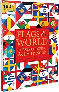 Flags of the World - Sticker Coloring Activity Book For Children : Continent, Country, Capital, Language and Currency