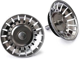 2 Pcs Sink Strainer Plug Kitchen Drain Stoppers Stainless Steel Sink Plug