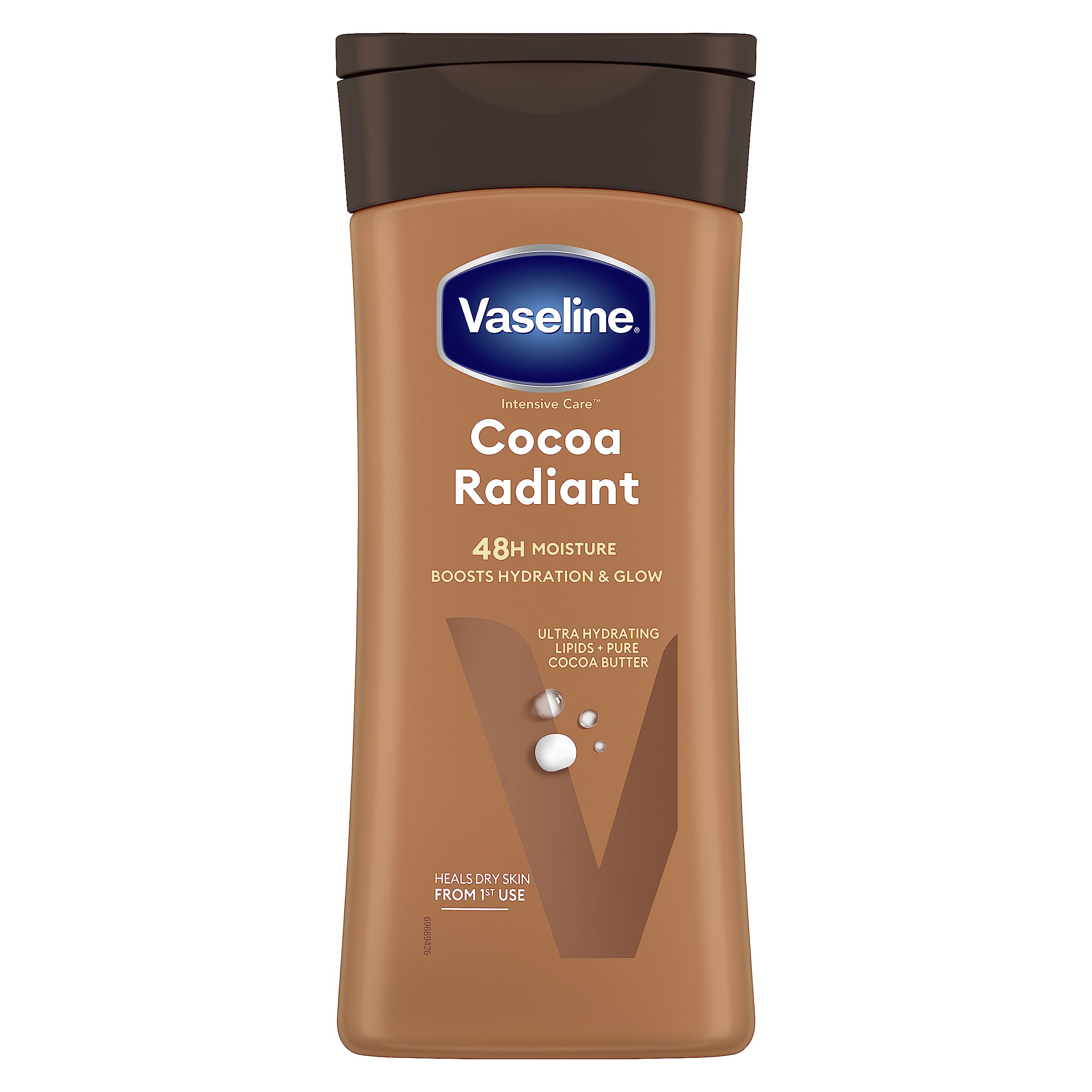Vaseline Intensive Care Cocoa Radiant Body Lotion with ultra-hydrating lipids an