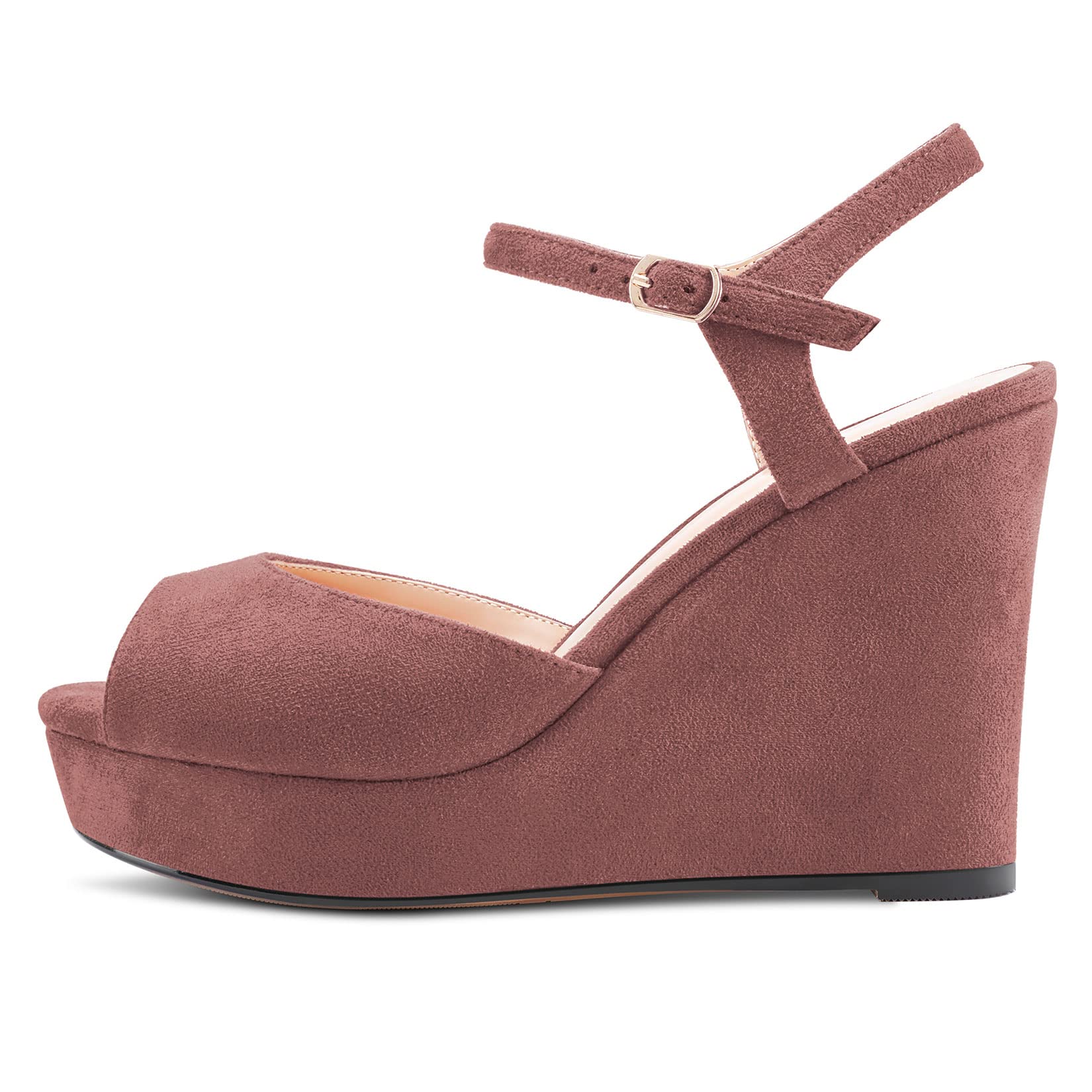 Castamere Women's Block Chunky High Wedge Platform Heel Open Toe Strappy Ankle S
