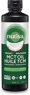Nutiva Organic MCT Oil, Unflavored, 473 mL | Organic, Non-GMO, Non-BPA | Vegan, Gluten-Free, Keto & Paleo | 14g MCT per Serving & Neutral Flavor for Energy Boost to Coffee, Shakes and Salads