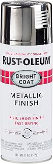 Rust-Oleum 7718830 Stops Rust Bright Coat Metallic Spray Paint, 11 Ounce (Pack of 1), Chrome