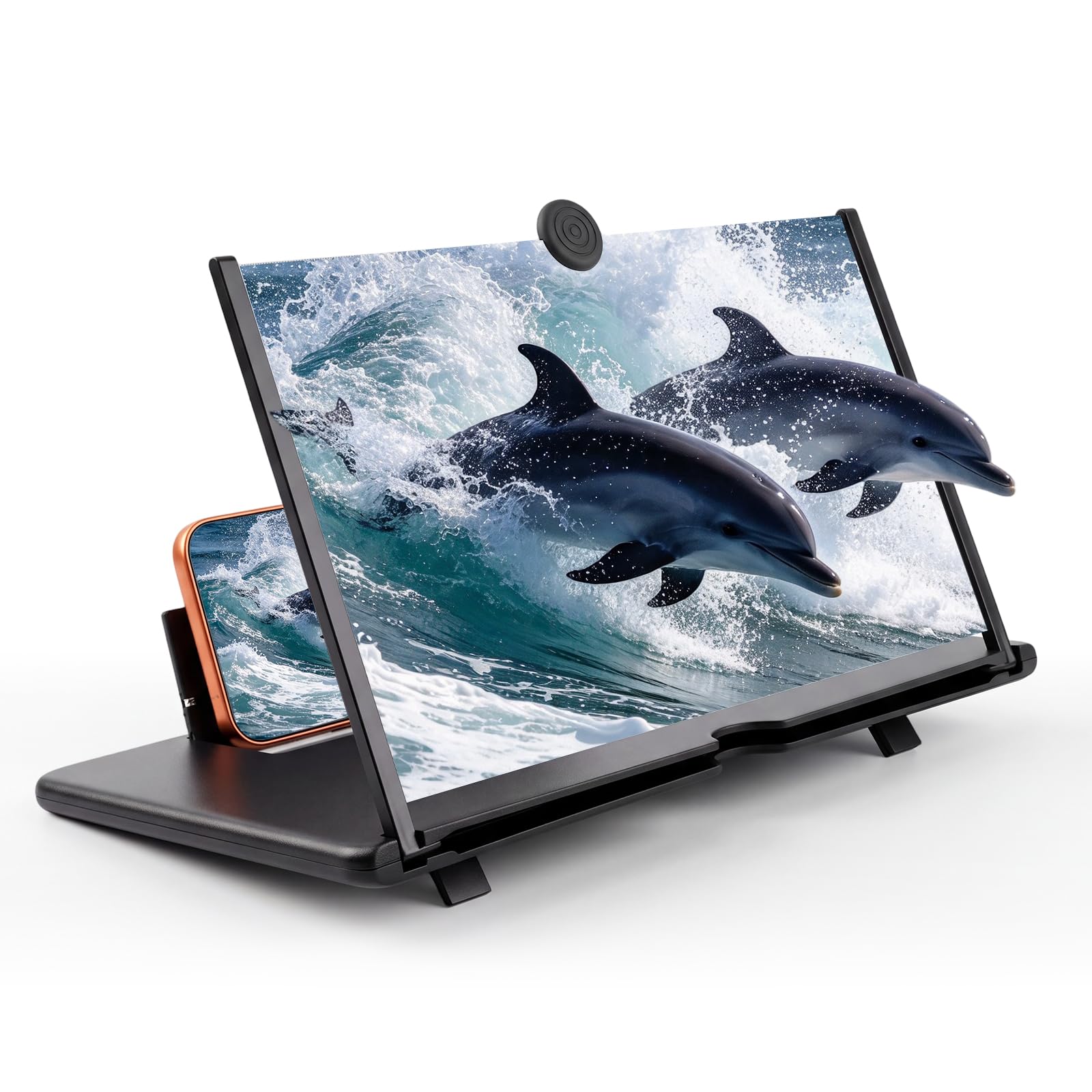 14" Phone Screen Magnifier, 3D HD Mobile Phone Magnifier Projector Screen, Folda