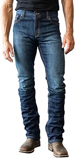 Kimes Ranch Men's Roger Casual Western Cowboy Classic Mid Low Rise Slim Fit & Boot Cut