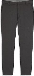 Van Heusen Mens Essential Slim Fit Flat Front Pull on Dress Pant, Stretch Fabric & WaistbandDress Pants