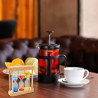 1 x 1/3/5 Minute Wooden Frame Hourglass Cute Table Decoration for Home Kitchen Office Decor