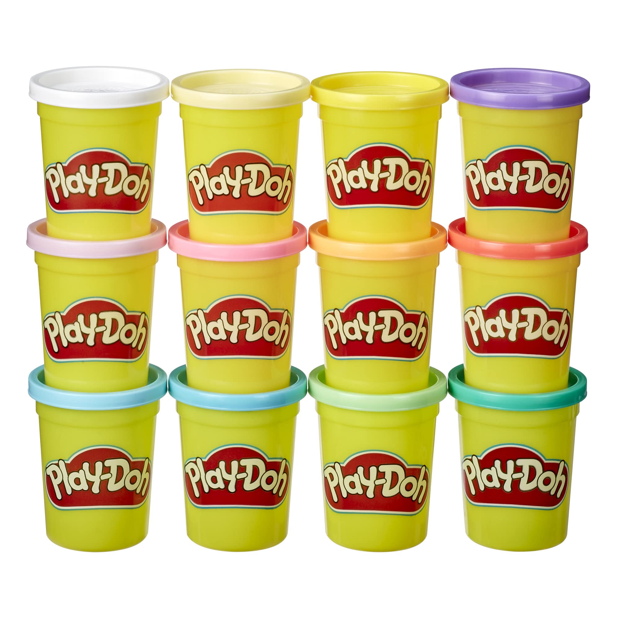 Play-Doh Pastel Colors Bulk 12-Pack of 4-Ounce Cans, Party Favors, Kids Arts & C