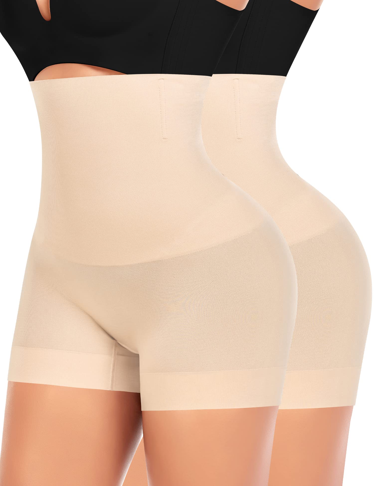 YARRCO Women Seamless Tummy Control Shorts Tummy Control Briefs Lace High Waist 