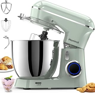 Honinst 1400W Stand Mixers, 6.5L 10-Speed Tilt-Head Electric Food Mixer