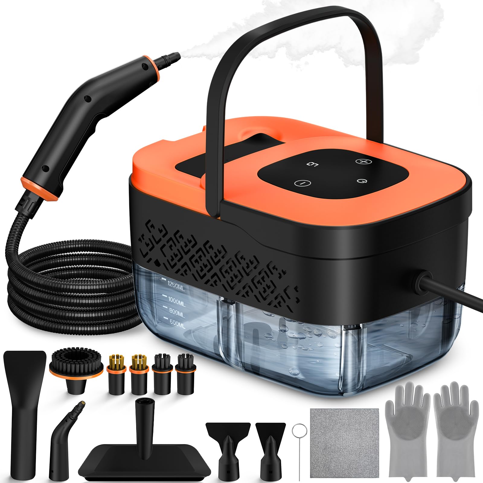 Steam Cleaner, Portable Steamer for Cleaning with 16pcs Accessories, 6-Level Adj