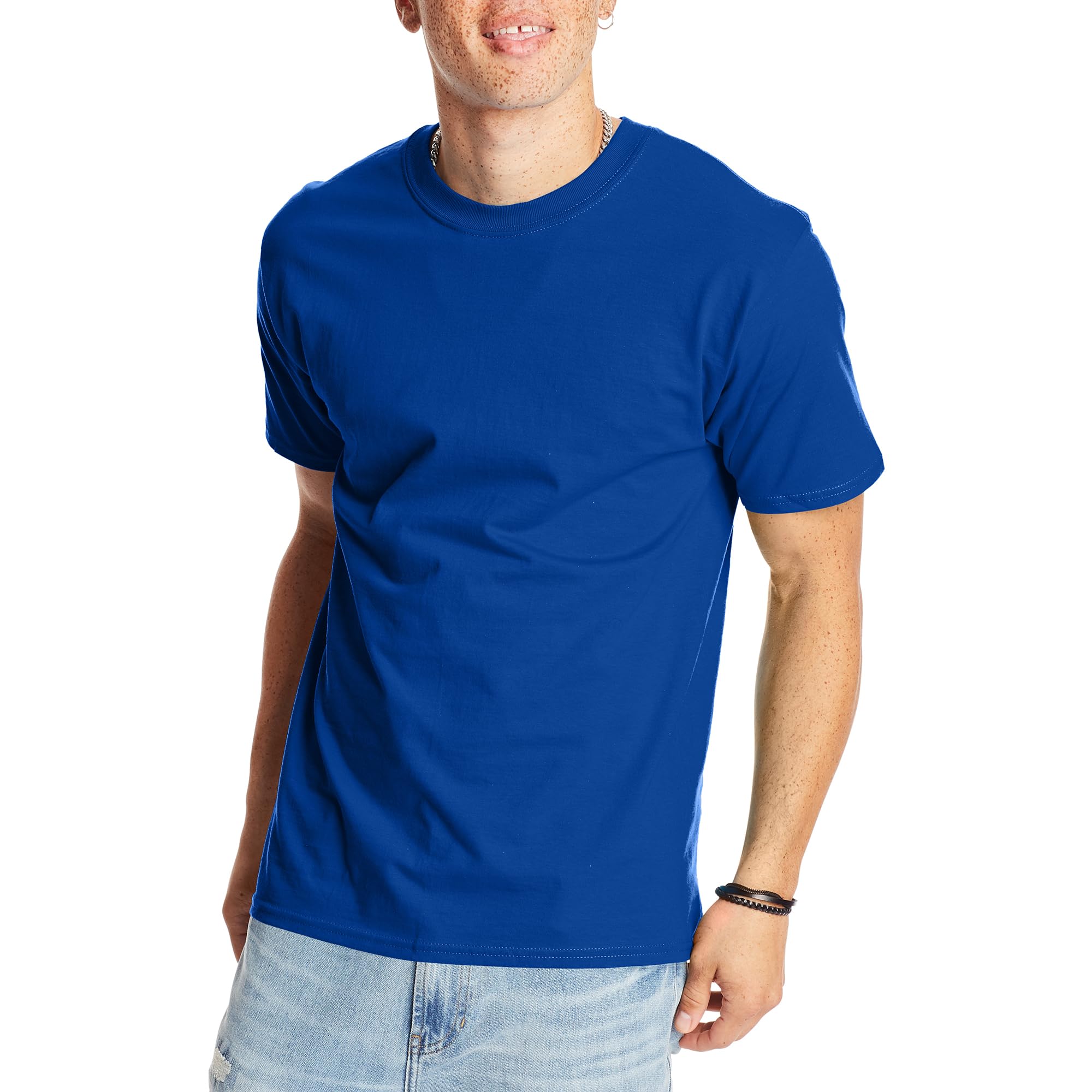 Hanes Men's Beefy-t T-Shirt, Heavyweight Cotton Tee, 1 Or 2 Pack, Big & Tall