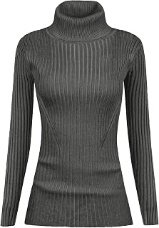 V28 Women's Sleeveless Ribbed High Neck Turtleneck Stretch Knit Sweater